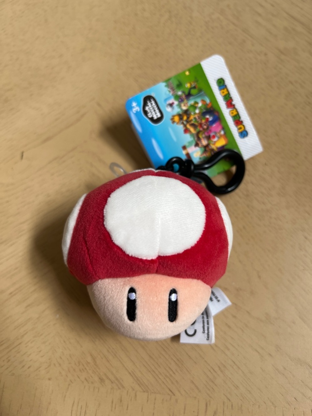 Super Mario Red Mushroom Plush Keychain - Nintendo